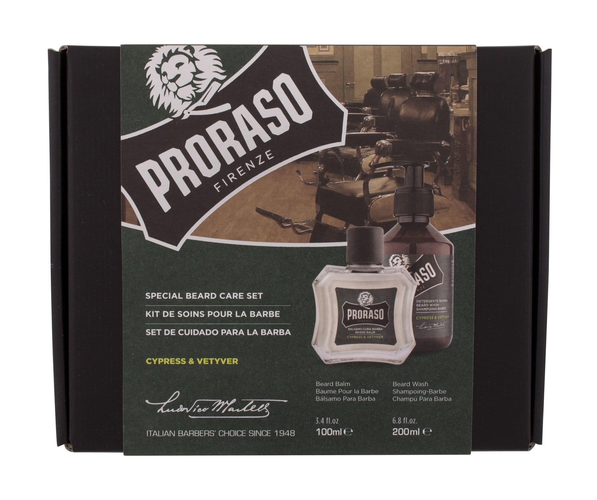 PRORASO Cypress & Vetyver Special Beard Care Set M Szampon do włosów 200ml-262995